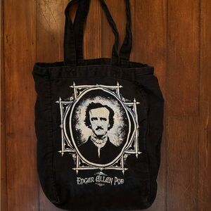 Edgar Allan Poe Black Tote Bag